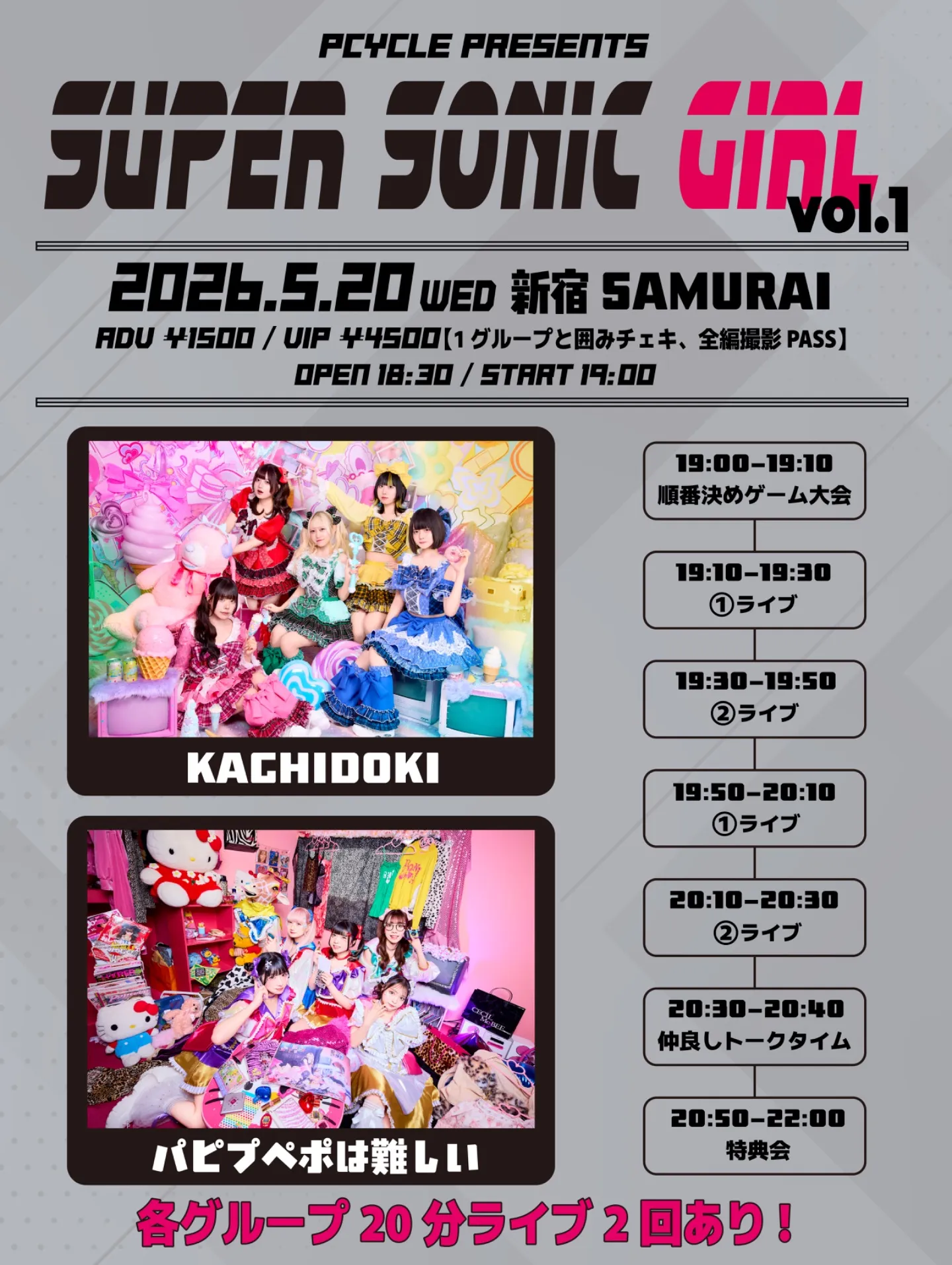 Pcycle presents SUPER SONIC GIRL vol.1 | 新宿SAMURAI