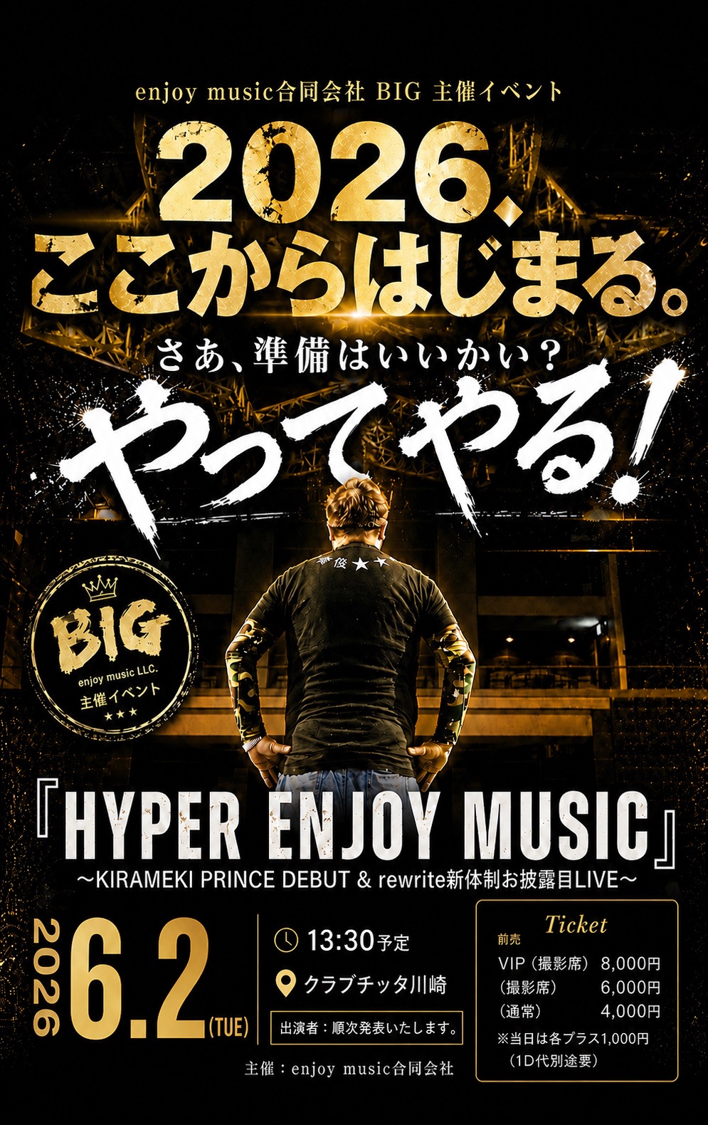 HYPER ENJOY MUSIC 〜KIRAMEKI PRINCE DEBUT & rewrite新体制お披露目LIVE〜 | クラブチッタ川崎