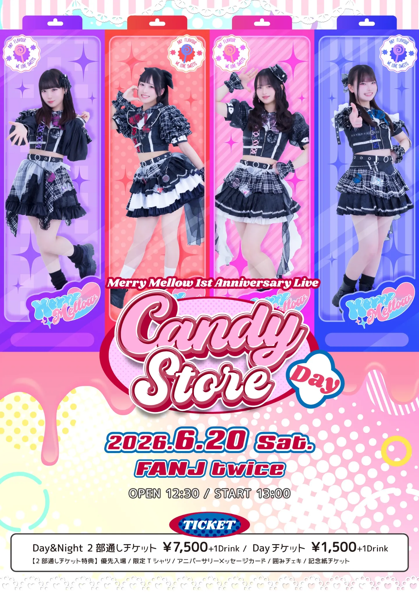 CANDY STORE -Day&Night- Merry Mellow 新体制お披露目ライブ「CANDY STORE -Night-」 | FANJ twice