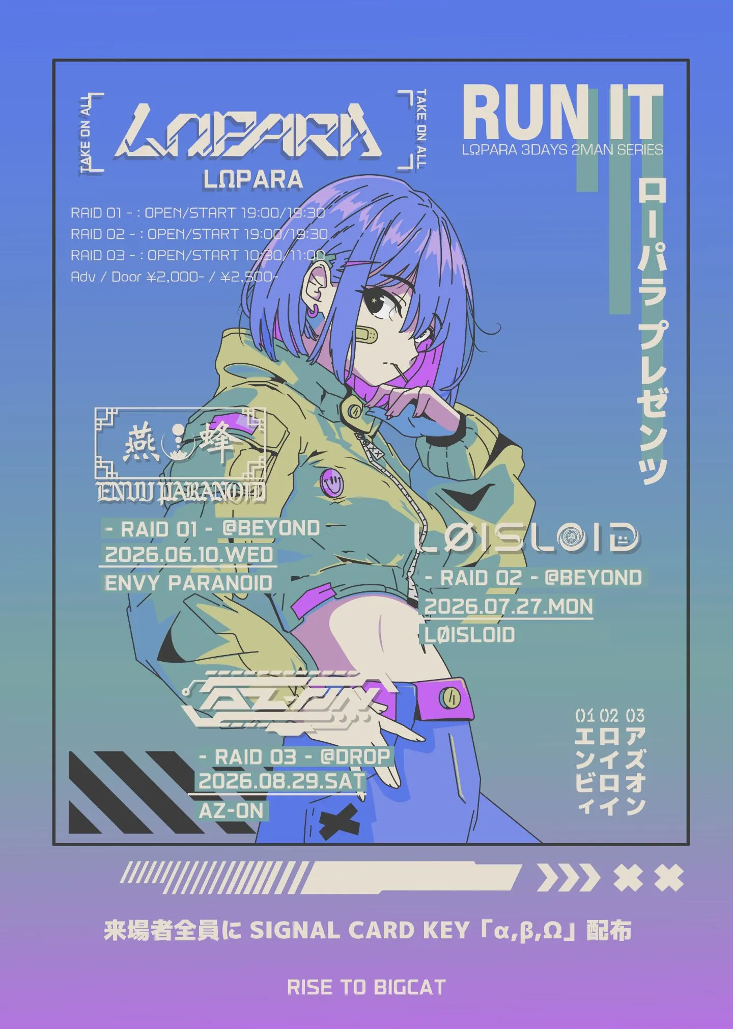 LΩPARA 3DAYS 2MAN SERIES『RUN IT』 - RAID 01 - 『戦友』ENVY PARANOID | BEYOND