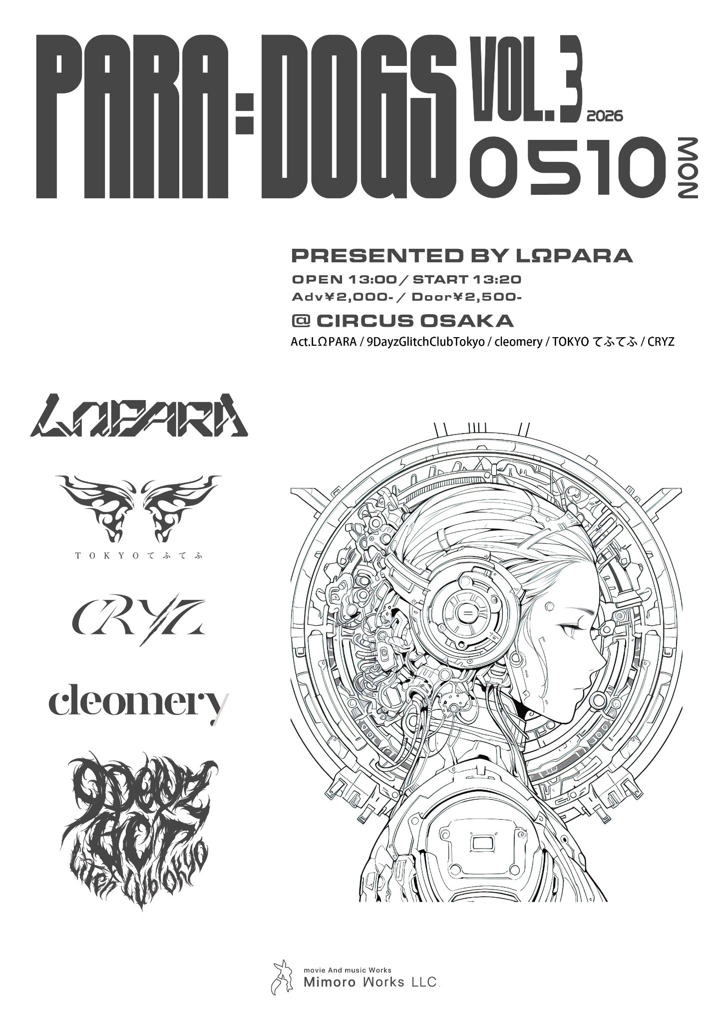 LΩPARA pre. PARA=DOGS Vol.3 | CIRCUS OSAKA