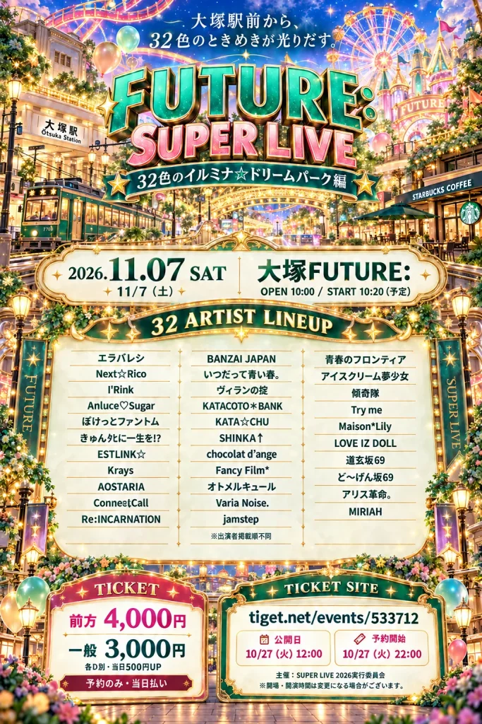 「FUTURE: SUPER LIVE」32色のイルミナ☆ドリー… 告知画像
