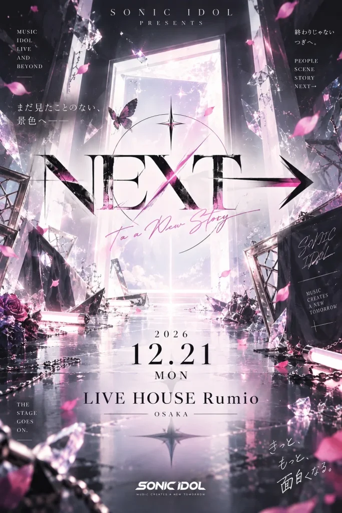 SONIC IDOL presents NEXT→ 告知画像