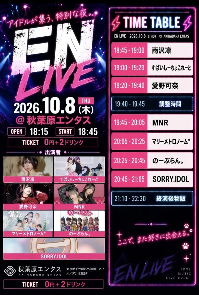 「ENライブvol.15」 告知画像