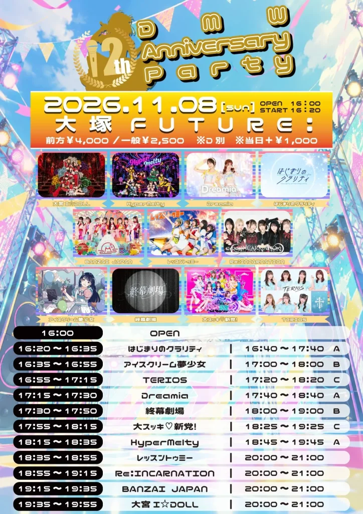 DMW 12th Anniversary Party 告知画像