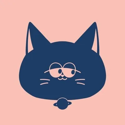 猫の眼に宇宙 ロゴ